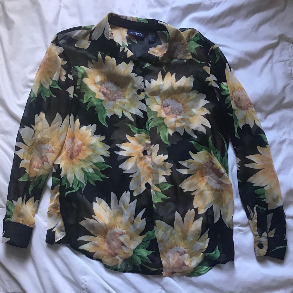 Long sleeve Liz Claiborne Blouse Size Small - Picture 2 of 5